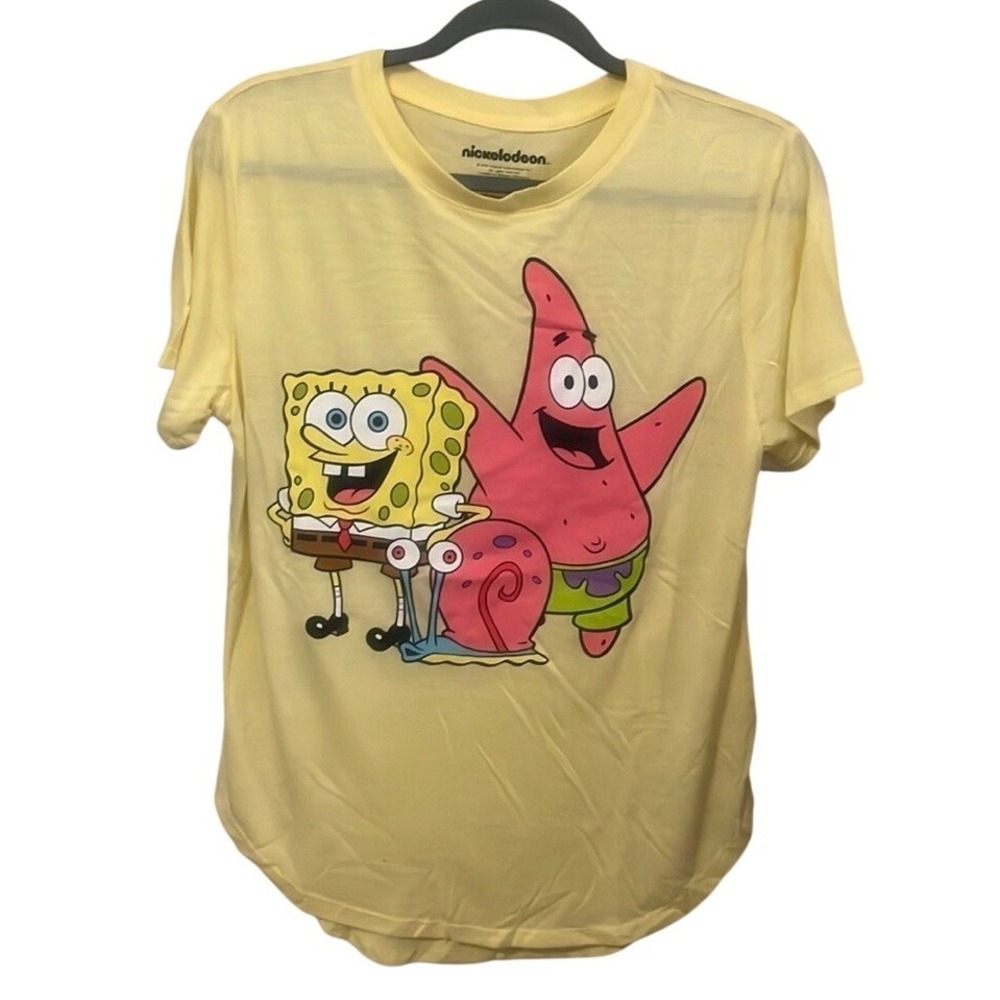 SpongeBob‎ SquarePants Graphic T-Shirt Nickelodeon Yellow Unisex Large